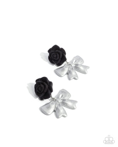 Paparazzi Jewelry Rosette Rarity - Black Earrings