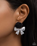 Paparazzi Jewelry Rosette Rarity - Black Earrings