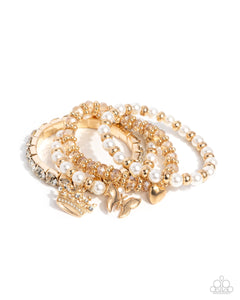 Paparazzi Jewelry Feminine Charm - Gold Bracelet