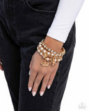 Paparazzi Jewelry Feminine Charm - Gold Bracelet