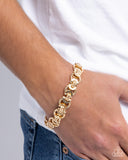 Paparazzi Jewelry Men's Complete Look - Gold Necklace & Bracelet Set