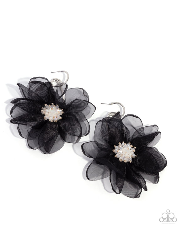 Paparazzi Jewelry Cosmopolitan Chiffon - Black Earrings