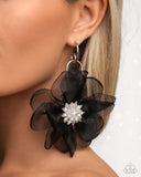 Paparazzi Jewelry Cosmopolitan Chiffon - Black Earrings