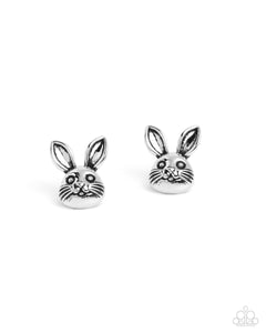 Paparazzi Jewelry Bodacious Bunny - Silver Earrings