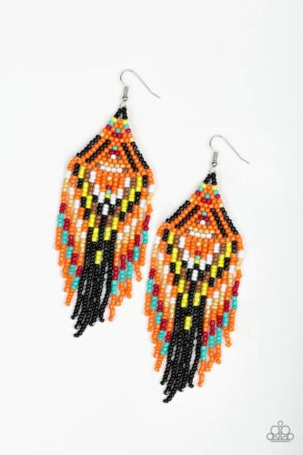 Paparazzi Jewelry Boho Blast - Black Earrings