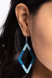 Paparazzi Jewelry Eloquently Edgy - Blue Earrings - Pure Elegance by Kym