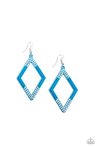 Paparazzi Jewelry Eloquently Edgy - Blue Earrings - Pure Elegance by Kym