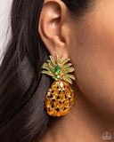 Paparazzi Jewelry Pineapple Pizzazz - Yellow Earrings - Pure Elegance by Kym