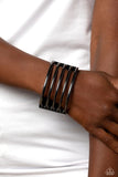 Paparazzi Jewelry Wayward Warrior - Black Bracelet - Pure Elegance by Kym