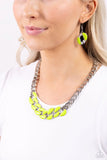 Paparazzi Jewelry CURB Craze - Green Necklace - Pure Elegance by Kym