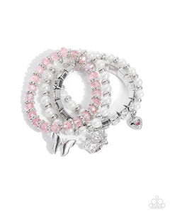 Paparazzi Jewelry Feminine Charm - Pink Bracelet