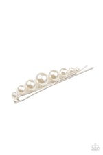 Paparazzi Jewelry Eloquently Efficient - White Hair Clip - Pure Elegance by Kym