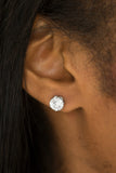 Paparazzi Accessories Just In TIMELESS White Earring - Pure Elegance by Kym