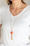 Paparazzi Accessories Belle of the BALLROOM Orange Necklace - Pure Elegance by Kym