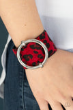 Paparazzi Accessories Asking FUR Trouble Red Urban Bracelet - Pure Elegance by Kym