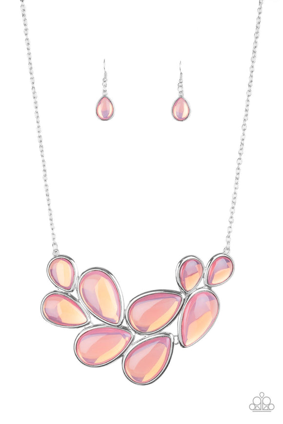 Paparazzi Accessories Iridescently Irresistible Pink Necklace - Pure Elegance by Kym