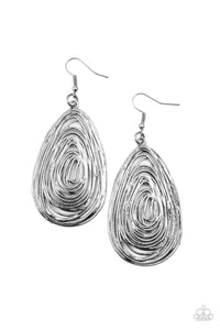 Paparazzi Accessories Rural Ripples Black Earring - Pure Elegance by Kym