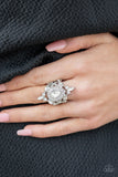 Paparazzi Accessories Mega Stardom White Ring - Pure Elegance by Kym