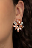 Paparazzi Jewelry Fearless Finesse - Rose Gold Clip-on Earrings - Pure Elegance by Kym