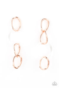 Paparazzi Jewelry Talk In Circles - Copper Earrings - Pure Elegance by Kym