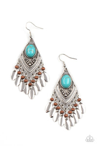 Paparazzi Jewelry Earthy Etiquette - Blue Earrings - Pure Elegance by Kym