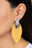 Paparazzi Jewelry Wildly Workable - Yellow Earrings - Pure Elegance by Kym