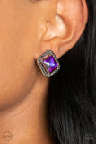 Paparazzi Jewelry Cosmic Catwalk - Purple Earring - Pure Elegance by Kym