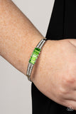 Paparazzi Jewelry Spritzy Sparkle - Green Bracelet - Pure Elegance by Kym