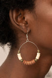 Paparazzi Jewelry Earthy Esteem - Brown Earring - Pure Elegance by Kym