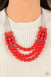 Paparazzi Jewelry Coastal Cruise - Red Necklace - Pure Elegance by Kym