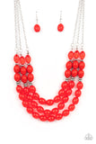 Paparazzi Jewelry Coastal Cruise - Red Necklace - Pure Elegance by Kym