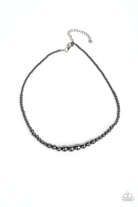 Paparazzi Jewelry Beg, Borrow, or STEEL - Black Men's Necklace - Pure Elegance by Kym