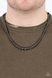 Paparazzi Jewelry Beg, Borrow, or STEEL - Black Men's Necklace - Pure Elegance by Kym