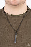 Paparazzi Jewelry Mechanical Maintenance - Silver Men's Necklace - Pure Elegance by Kym