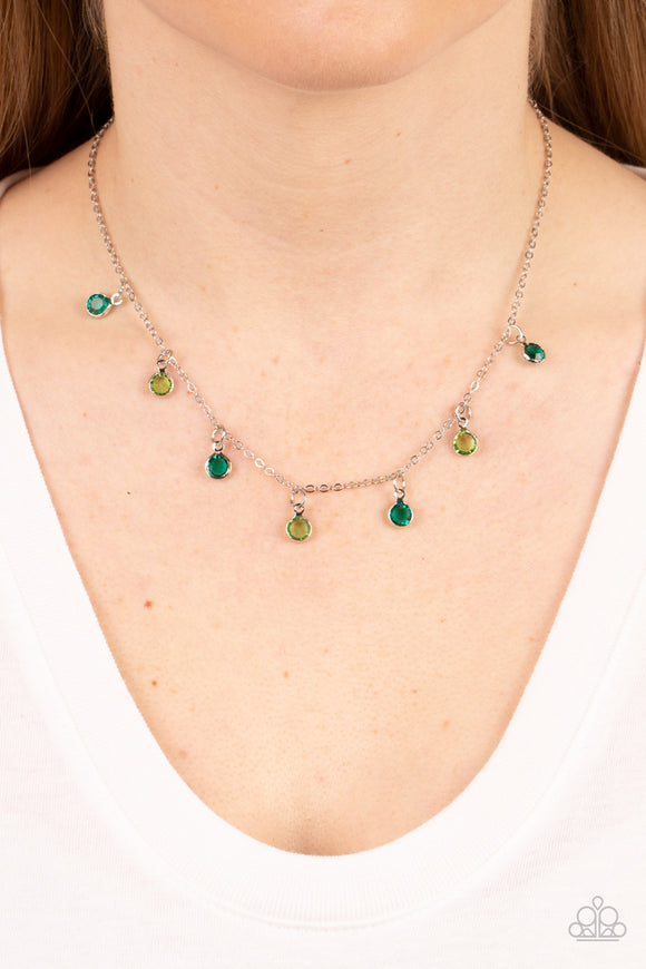 Paparazzi Jewelry Carefree Charmer - Green Necklace - Pure Elegance by Kym