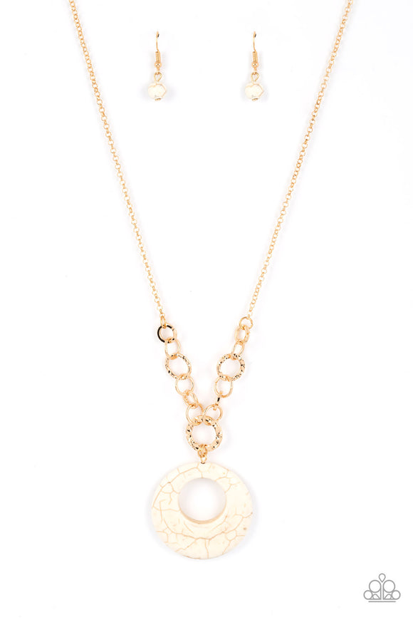 Paparazzi Jewelry Hidden Dune - White Necklace - Pure Elegance by Kym