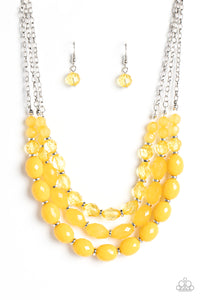 Paparazzi Jewelry Tropical Hideaway - Yellow Necklace - Pure Elegance by Kym