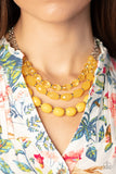 Paparazzi Jewelry Tropical Hideaway - Yellow Necklace - Pure Elegance by Kym