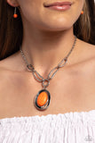 Paparazzi Jewelry Sandstone Stroll - Orange Necklace - Pure Elegance by Kym