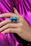 Paparazzi Jewelry Radiant Rhinestones - Blue Ring - Pure Elegance by Kym