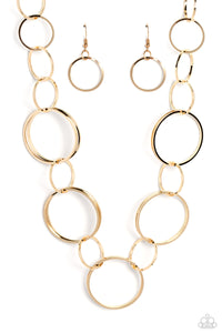 Paparazzi Jewelry Shimmering Symphony - Gold Necklace - Pure Elegance by Kym