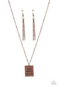 Paparazzi Jewelry Mama MVP - Copper Necklace - Pure Elegance by Kym