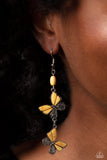 Paparazzi Jewelry Spirited Soar - Yellow Earrings - Pure Elegance by Kym