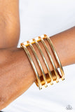 Paparazzi Jewelry Wayward Warrior - Gold Bracelet - Pure Elegance by Kym