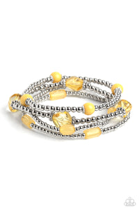 Paparazzi Jewelry Geometric Guru - Yellow Bracelet - Pure Elegance by Kym