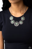 Paparazzi Jewelry Chrysanthemum Craze - Green Necklace - Pure Elegance by Kym