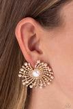 Paparazzi Jewelry Fancy Fireworks - Gold Earrings - Pure Elegance by Kym