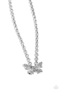 Paparazzi Jewelry Midair Monochromatic - Silver Necklace - Pure Elegance by Kym