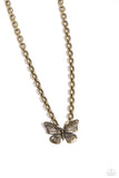 Paparazzi Jewelry Midair Monochromatic - Brass Necklace - Pure Elegance by Kym