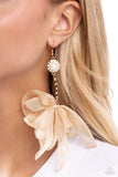 Paparazzi Jewelry Seriously Sheer - Brown Earrings - Pure Elegance by Kym